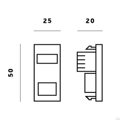 Módulo conector RJ45 CAT6 para placa europea, color negro, estándar británico