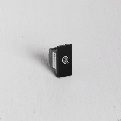 Módulo de toma de TV para placa europea negra estándar británico
