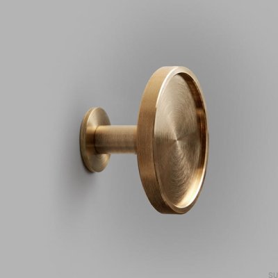 Colgador de pared Ina L W Latón, cepillado sin pintar