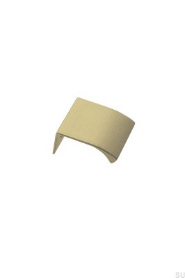 Edge Straight 40 Tirador para mueble de aluminio con borde dorado cepillado