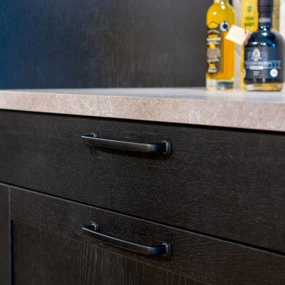 Tirador para mueble Retro 128 Metal negro