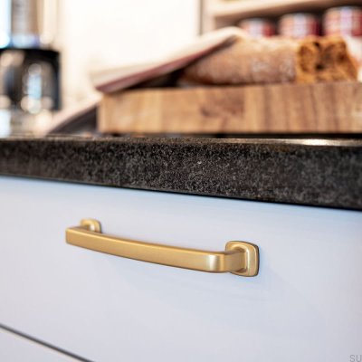 Tirador para mueble Retro 128, oro cepillado