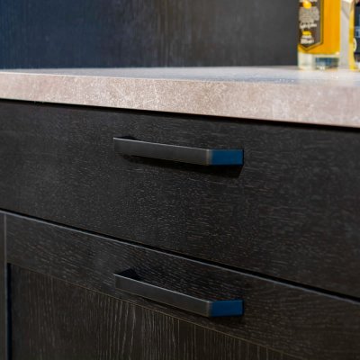 Tirador para mueble rectangular Frank 160 Metal negro