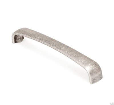 Tirador para mueble rectangular Orion 128 Plata envejecida