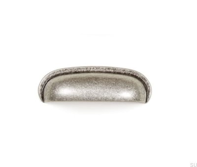 Tirador para mueble empotrado Aura 64 Plata Antiguo