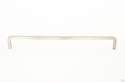 Tirador para mueble alargado Rosca 224, Acero, Cepillado