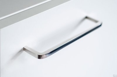 Tirador para mueble alargado Rosca 128 Acero Pulido