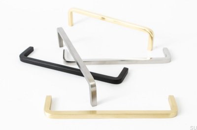 Tirador para mueble Thread 128. Aluminio negro