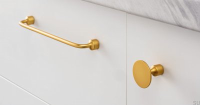 Pomo para mueble Floid, oro cepillado