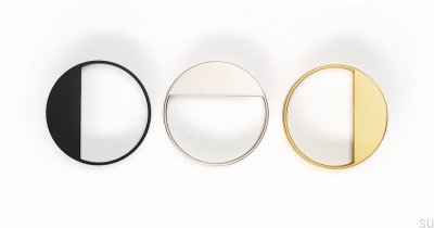 Tirador para mueble redondo Bau 64 Níquel cepillado