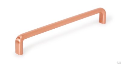 Tirador para mueble longitudinal Redo 192 Cobre cepillado