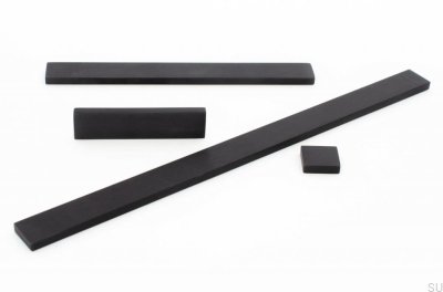 Manija para muebles Clean Cut 128 de aluminio negro
