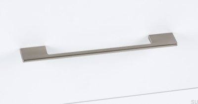 Tirador para mueble rectangular Dino 160/192 Níquel cepillado