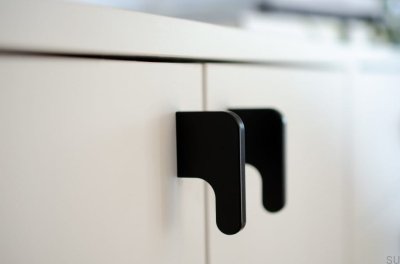 Tirador para mueble Soft Cut 55 Aluminio negro
