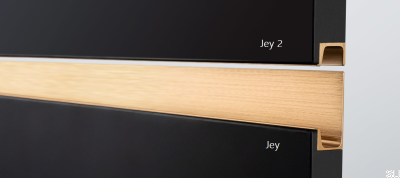 Jey2 497 tirador para mueble borde Aluminio Oro Cava
