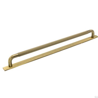 Tirador para mueble alargado con arandela Helix 224 Bronce Antiguo