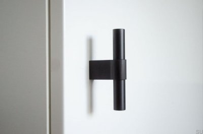 Pomo para mueble T-Bar Line Big 12 Aluminio negro