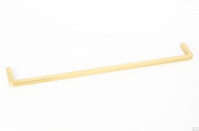 Tirador para mueble alargado Rosca 320 Latón Cepillado Sin pintar