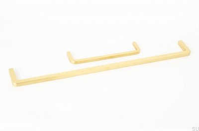 Tirador para mueble alargado Rosca 320 Latón Cepillado Sin pintar