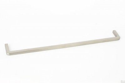 Tirador para mueble alargado Rosca 320, Acero, Cepillado