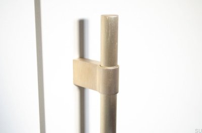 Tirador rectangular para mueble Line Big 592. Latón, cepillado, sin pintar