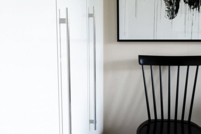 Tirador para mueble longitudinal Line Big 592, Acero, Cepillado