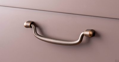 Colgante 128 tirador para mueble oblongo Bronce antiguo