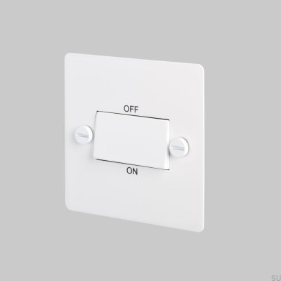 Interruptor aislador de ventilador de acero blanco, estándar británico