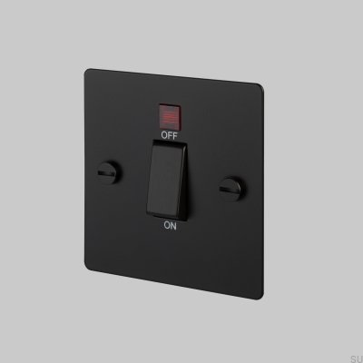 Interruptor de cocina de acero negro estándar británico