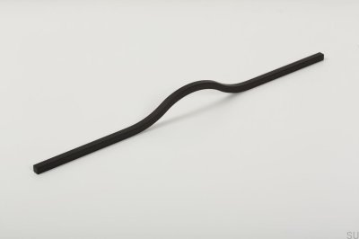 Tirador alargado para muebles Brave 192 de aluminio negro