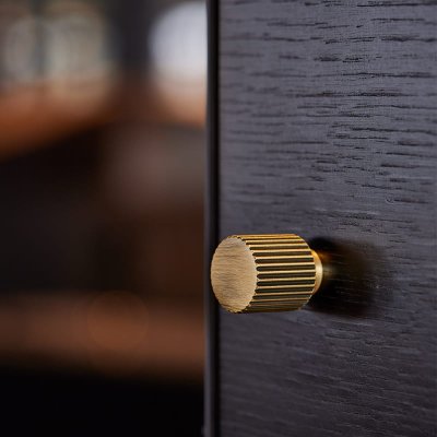 Pomo para mueble Helix Stripe Bronce envejecido