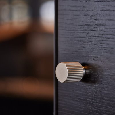 Pomo para mueble Helix Stripe Silver Metal Brushed (Inox Look)