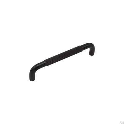 Helix Stripe 128 tirador para mueble rectangular Aluminio Negro