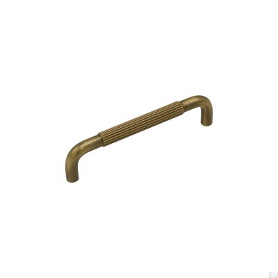 Tirador para mueble alargado Helix Stripe 128 Bronce envejecido