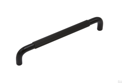 Tirador para mueble rectangular Helix Stripe 160 Aluminio Negro