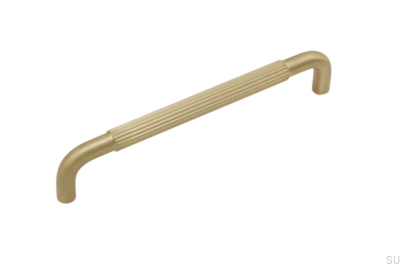 Tirador para mueble alargado Helix Stripe 160 Gold Brushed