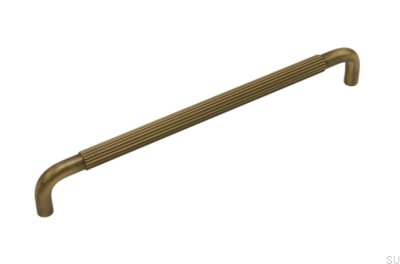 Tirador para mueble Helix Stripe 224 oblongo Bronce antiguo