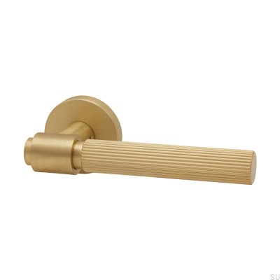 Tirador de puerta Helix Stripe 200 dorado cepillado