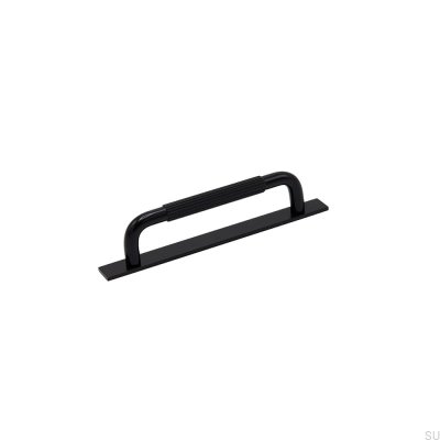 Tirador longitudinal para mueble con arandela Helix Stripe 128 Aluminio Negro