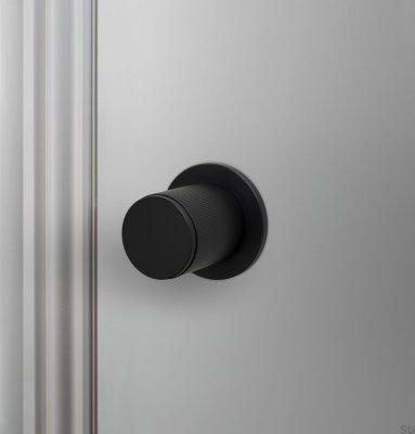 Pomo de puerta de doble cara sin resorte Linear 57 Steel Welder’s Black
