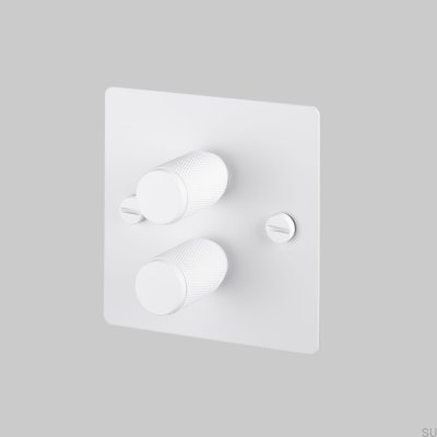 Regulador de intensidad LED Cross 2G 120W Acero Blanco Estándar Británico