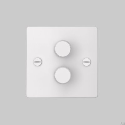 Regulador de intensidad LED Cross 2G 120W Acero Blanco Estándar Británico