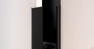 Tirador para borde de mueble Way 736 Aluminio negro