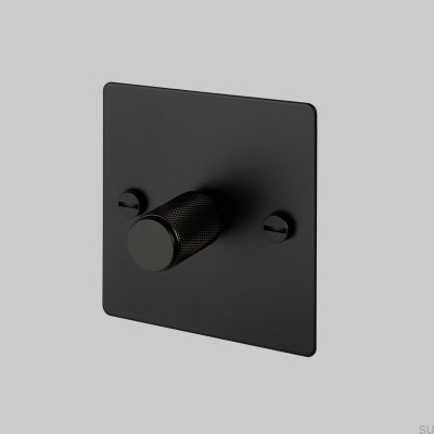 Regulador de intensidad LED Cross 1G 120W, acero negro, estándar británico