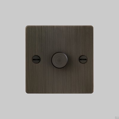 Regulador de intensidad LED Cross 1G 120W Latón Bronce Quemado Estándar Británico