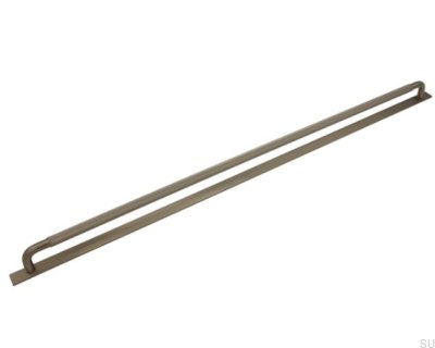 Tirador para mueble alargado con arandela Helix 608, Plata Cepillado