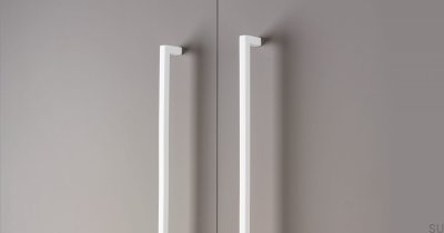 Tirador para mueble alargado U 0056 320 Metal Blanco Mate