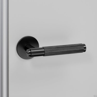 Manija de puerta fija Cross Fixed 57 de acero negro