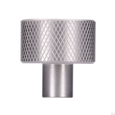 Pomo para muebles 2464 24 Plata cepillado