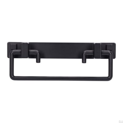 Tirador para mueble rectangular 2458 96 Metal Black Mat